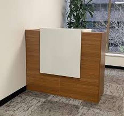 1.4 M Wooden Reception Desk With Drawers image 6