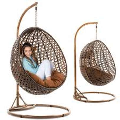 Outdoor Rattan Hanging Hammock-Swing Chair (Cushioned) image 8