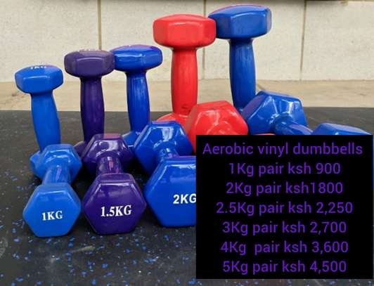 Aerobic vinyl dumbbells image 2