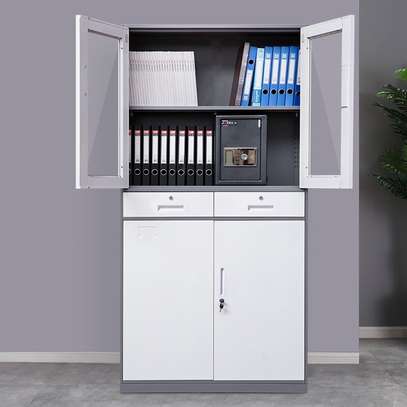 Office Cabinets: 2-Drawer Locking Office Cabinet – Grey image 3