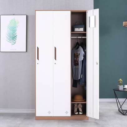 Sleek Steel Clothing Locker – 3-Door Modern Design image 1