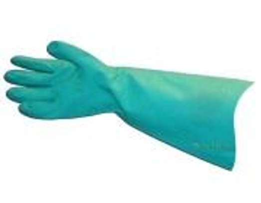 Green Nitrile Chemical Resistant Gloves image 13