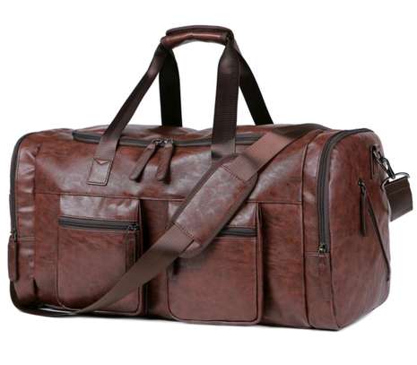 Leather  black & coffee brawn official travelling bags image 1