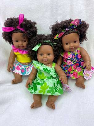 Green floral african dolls image 1