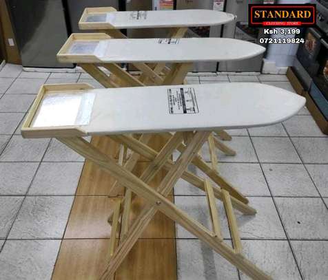 Foldable wooden steam ironing table image 3
