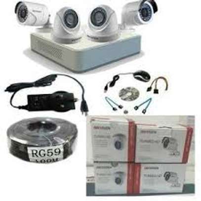 4 CHANNEL CCTV CAMERA COMPLETE SET. image 1