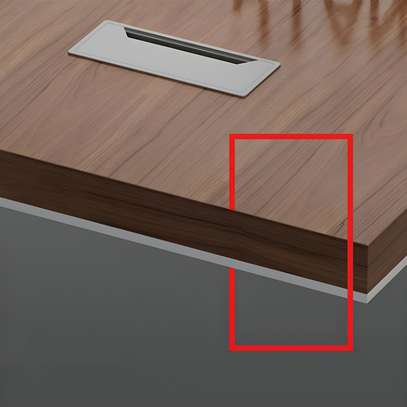 Office Desk: 180cm Brown Contemporary L-Shape Office Desk image 4