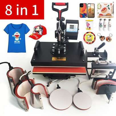 8 In 1 Industrial Quality Heat Press For Tshirts Caps image 1