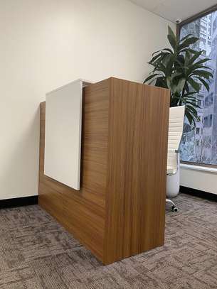 1.4 M Modern Wooden Office Reception Desk image 6