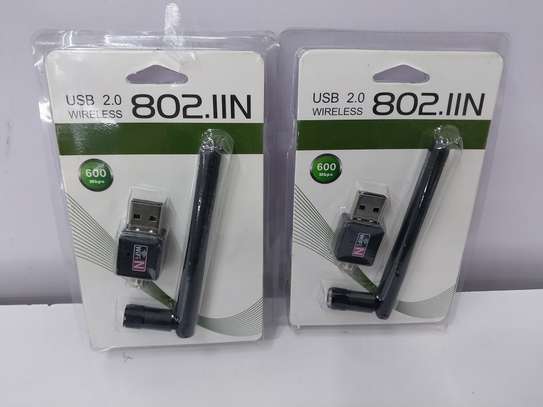 600Mbps USB 2.0 Mini USB WiFi Adaptor Lan Card image 1