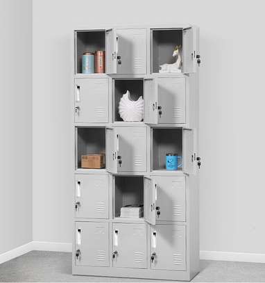 15-Door Personal Locker Cabinet –Durable Metal Storage image 1