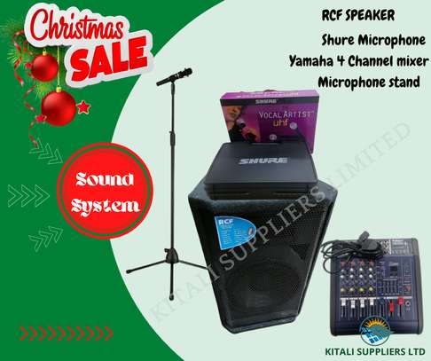 RCF SPEAKER SYSTEM WITH 4CH MIXER image 1