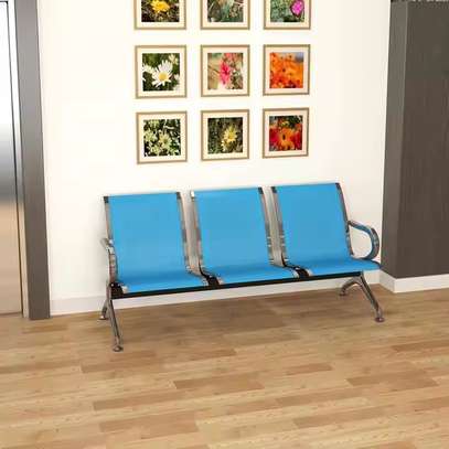 3-Seater Steel Reception Bench image 11
