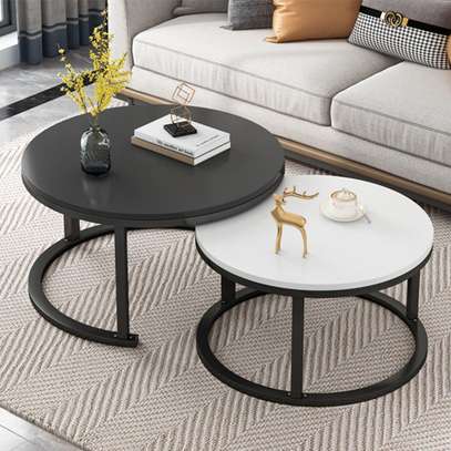 Stylish Two-Size Round Coffee and Side Tables image 4
