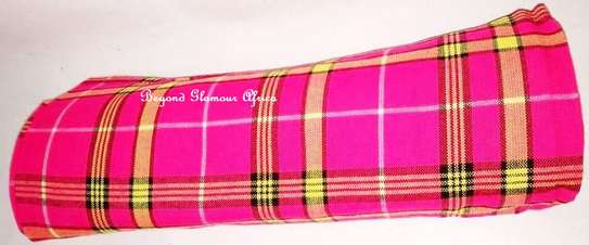 Maasai Traditional cloth Pink/Yellow Shuka image 2