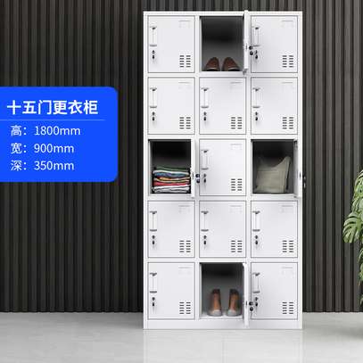 Office Cabinets: Steel Fifteen- Locker Gym File Cabinet image 3