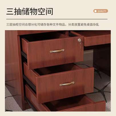 1400mm Brown Wooden Rectangular Office Table image 4