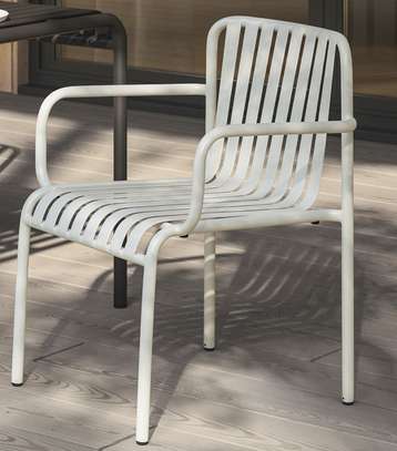 Outdoor Chair; White Plastic Outdoor Chair in Suneka image 2