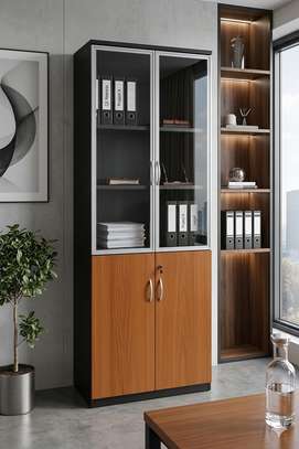 Cabinets : 2-Glass Door Office Storage Cabinet image 3
