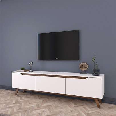 White Wooden TV Cabinet image 2