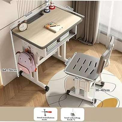 Adjustable Student Desk & Chair Set with Storage image 10