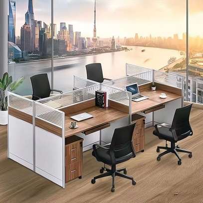 Workstations: Modern Modular Desk Set up For 4 Users image 5