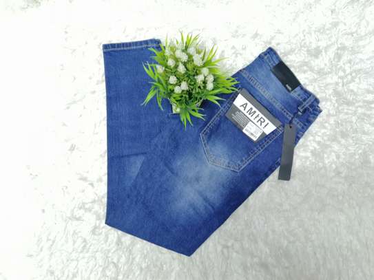 Denim blue jeans trousers image 1