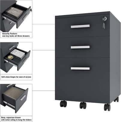 Office Cabinet  : 3-Drawer Office Filing Cabinet image 2