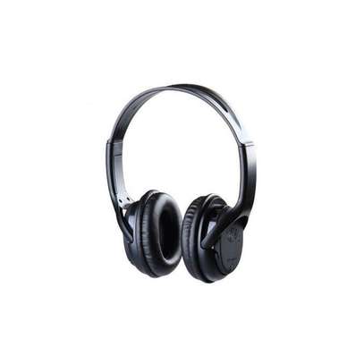 BAT Music SD Card Headphones With FM - Black image 2