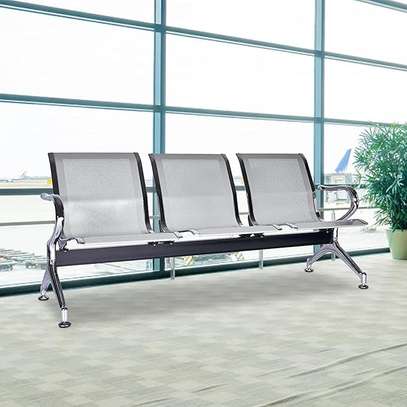 3-Linked Padded Waiting Bench image 1