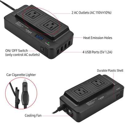 DC To AC Converter With D 2 AC Outlets 4 USB Ports image 1
