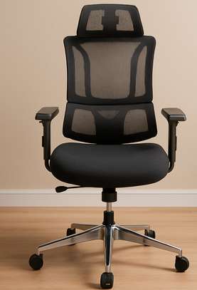 Office Chair:  Black Modern Mesh Seat image 3