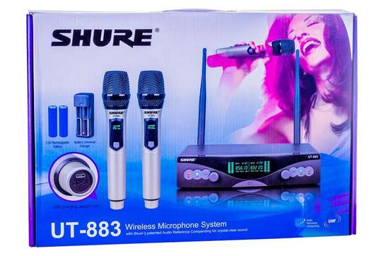 SHURE UT-883 dual wireless UHF microphones system image 1
