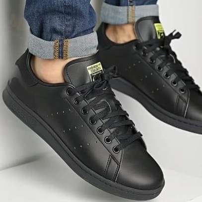 Adidas Stan Smith Trainer Shoes Sneaker all Black image 1