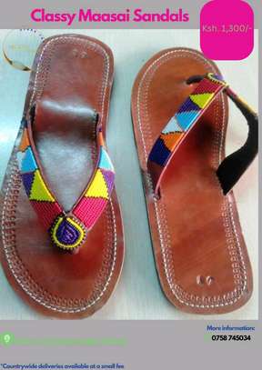 For the lovers of beaded and non beaded men leather sandals image 15