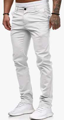Soft Khaki White Trousers image 3