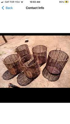 Wooded baskets or laundry image 2