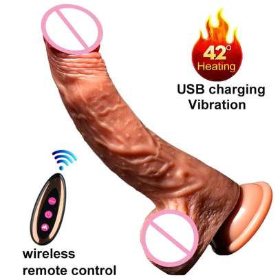 *9 inch Rechargeable &  Wireless Remote Control Heated Dildo image 2