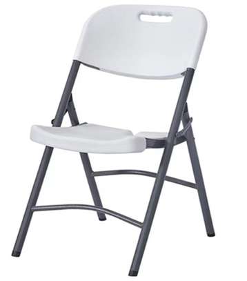 Office Chair:  Folding White Dinner Chair image 5