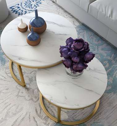 Office Table: Marble Top Round Coffee Table image 5