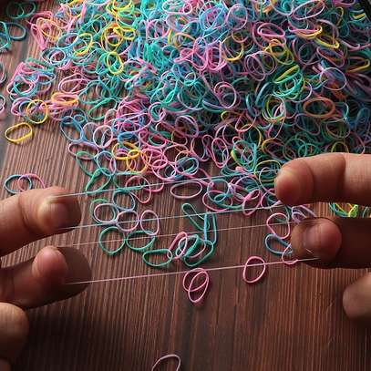 300 Pcs Small Elastic Colorful Rubber Bands image 1