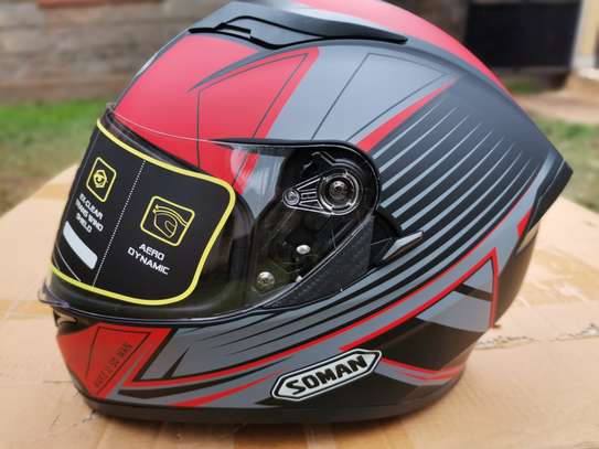 Certified Soman Motorcycle Helmet image 2