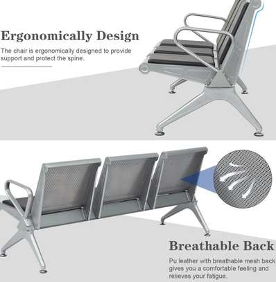 Office Bench: Heavy Duty 3-Person Waiting Chair image 2