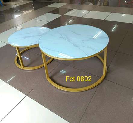 Pure marble coffee table round image 2