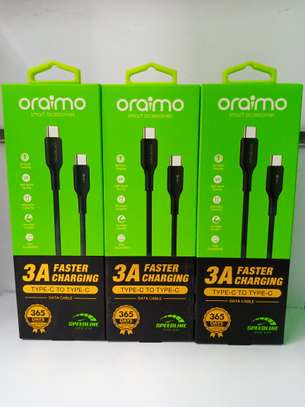 Oraimo USB Type-C To Type C 3A Cable- Black image 1