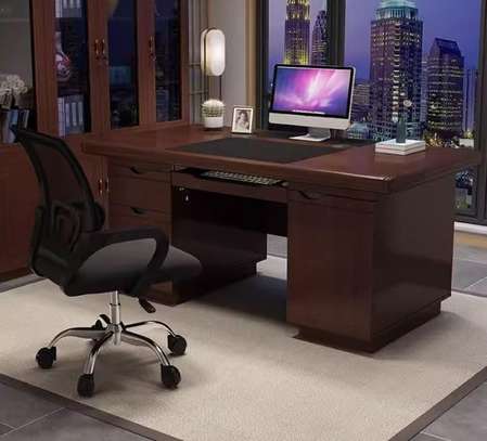 Office Desk: 1200mm Dark Mahogany Staff Desk image 3