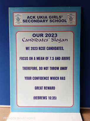 Customized school slogan boards, image 1