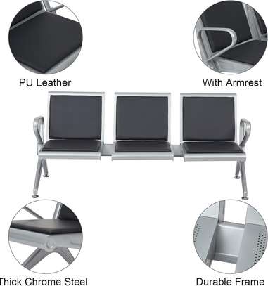 3 Seater Aluminum Strong Reception Waiting Bench image 12