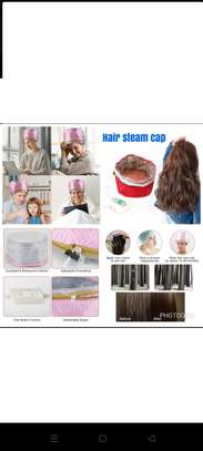Hair Steamer Cap (Thermal cap) red/pink image 3