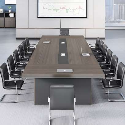 Boardroom Table: 3000mm Gray Executive Advanced Boardroom image 2